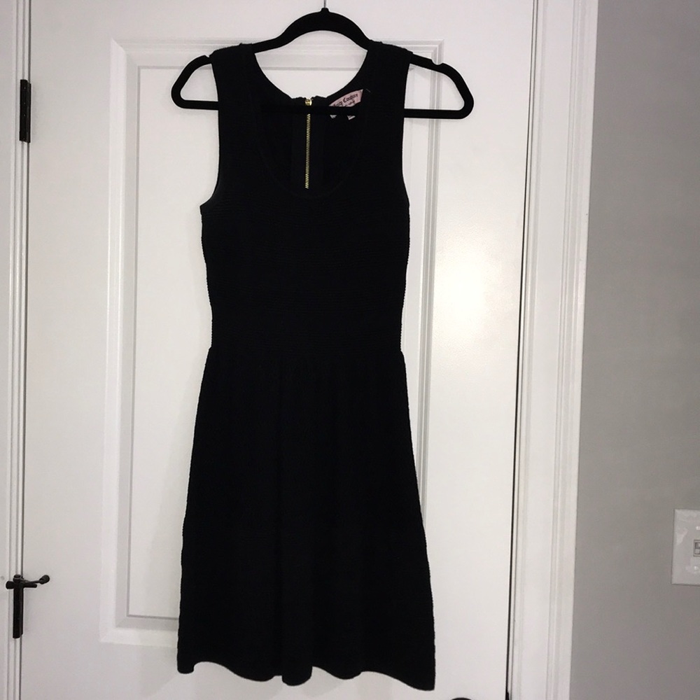 Juicy couture black ribbed dress